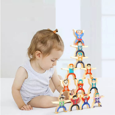 Ecotoys AcroStack | Balancerend speelplezier - Houten stapelspel voor kinderen